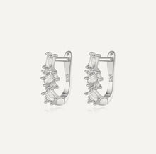 Load image into Gallery viewer, MALVA BAGUETTE ZIRCONIA LOCK EARRING - JEWELRY

