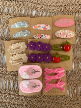 Load image into Gallery viewer, CROCHET KIDS HAIR CLIPS ASSORTED
