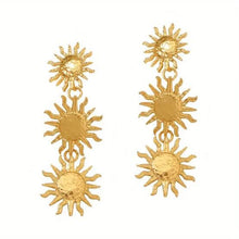 Load image into Gallery viewer, DANGLING SUNFLOWER EARRINGS - JEWELRY
