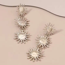 Load image into Gallery viewer, DANGLING SUNFLOWER EARRINGS - JEWELRY

