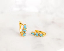 Load image into Gallery viewer, MALVA BAGUETTE ZIRCONIA LOCK EARRING - JEWELRY

