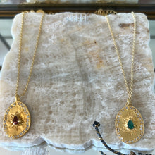 Load image into Gallery viewer, FLORENCE PENDANT Green Adventurine necklace- RUBYTEVA
